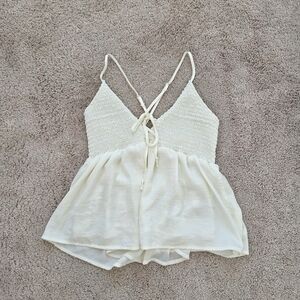 American Egale Smocked Tie Front Tank Size Xs